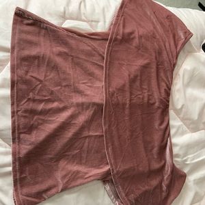 Charlotte Russe Strapless Shirt Pink (S)